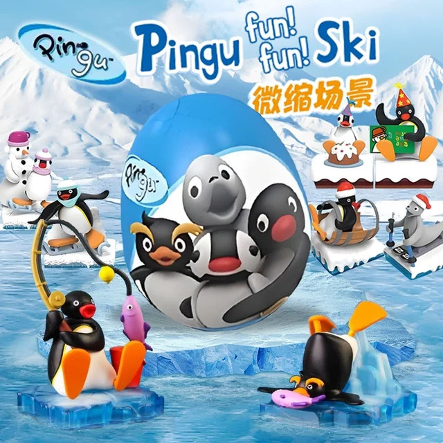 52TOYS Pingu Miniatur Szene Blind Box, Gashapon Spielzeug, ab 8 Jahren - Bild 1