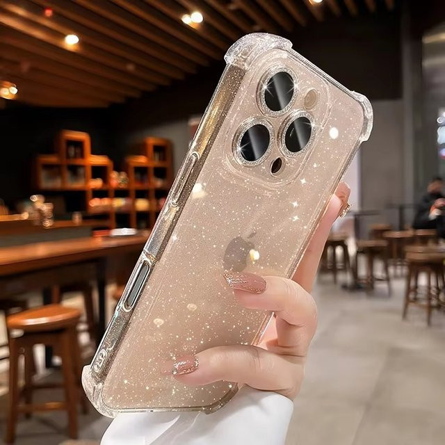 Stoßfeste Silikonhülle von Bolomboy für iPhone 11 bis iPhone 17 Pro Max in Transparent oder Schwarz - Bild 1