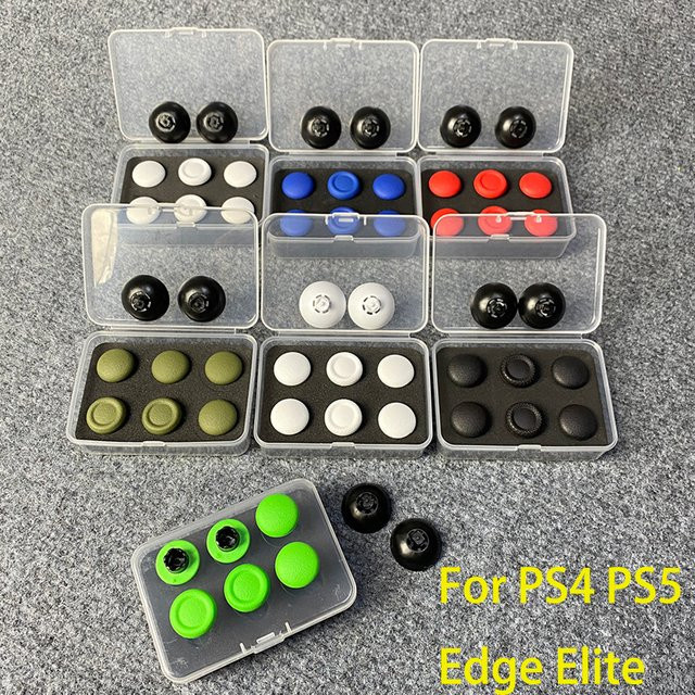 BANGSHE Controller Zubehör Set für PS4 und PS5 mit High und Low Rocker Caps sowie Back Paddles in Grün - Bild 1
