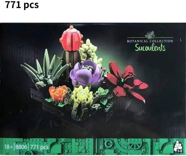 TinyJoy Ewiger Blumenstrauß Bausteine Set aus ABS-Kunststoff in Mehrfarbig mit 771 Teilen - Bild 1