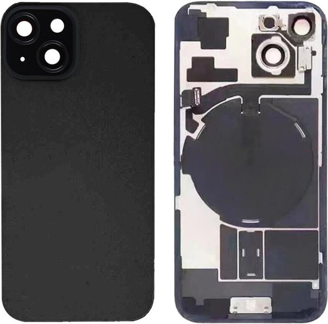 Haweel Glas-Akkudeckel für iPhone 15 mit Blitzhalterung und kabellosem Lademodul in Schwarz - Bild 1