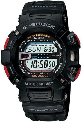 Casio Digitaluhr, Quarz, Harzarmband, Schwarz, Herren - Bild 1
