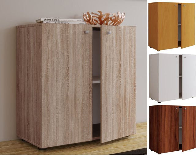 VCM Holz Kommode Vandol 1 Sideboard mit 2 Drehtüren und Fachbodeneinteilung H x B x T: 75 x 70 x 36 cm - Bild 1