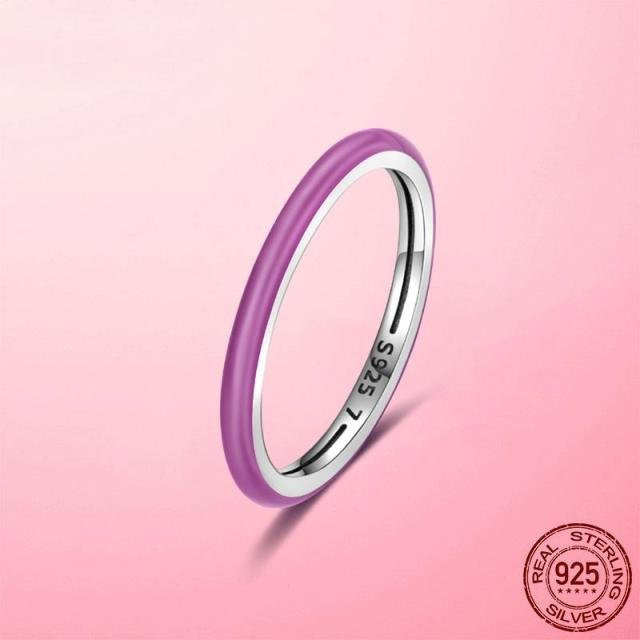 Allbestart Ring, 925 Silber, Damen, Lila - Bild 1
