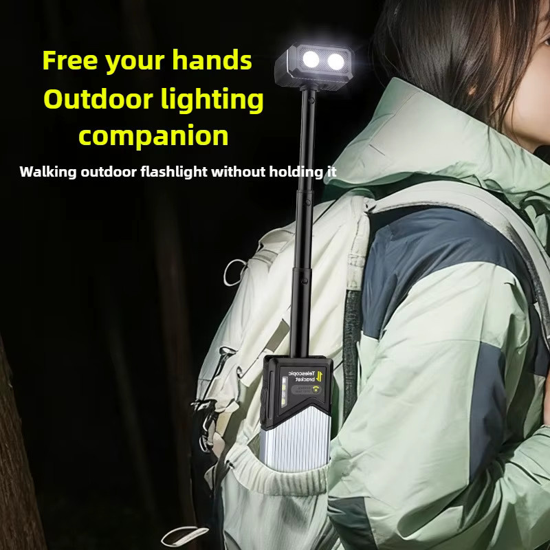 JIASHUAIXIN LED Arbeitsleuchte mit Magnet und Akku, verstellbares Flutlicht in Schwarz und Weiß für Garten und Arbeit - Bild 2