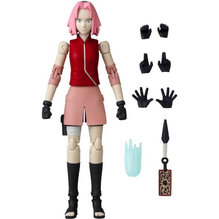BANDAI Anime-Figur Haruno Sakura aus Naruto Shippuden mit 16 Artikulationspunkten, Höhe: 17 cm - Bild 2