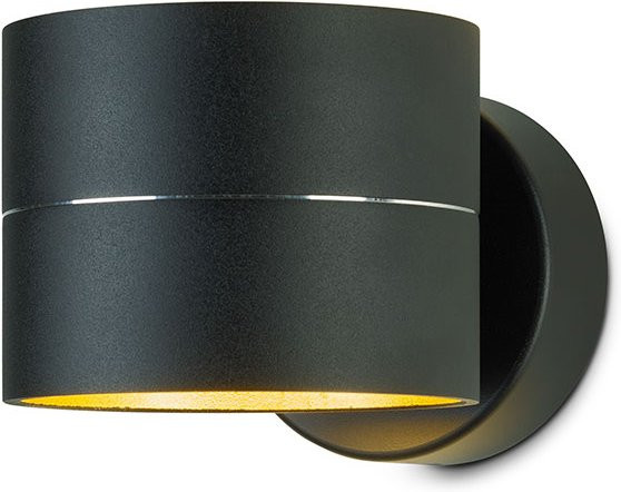 Oligo Tudor LED-Wandleuchte in Schwarz Matt und Blattgold mit Tunable White und Casambi-Steuerung - Bild 1