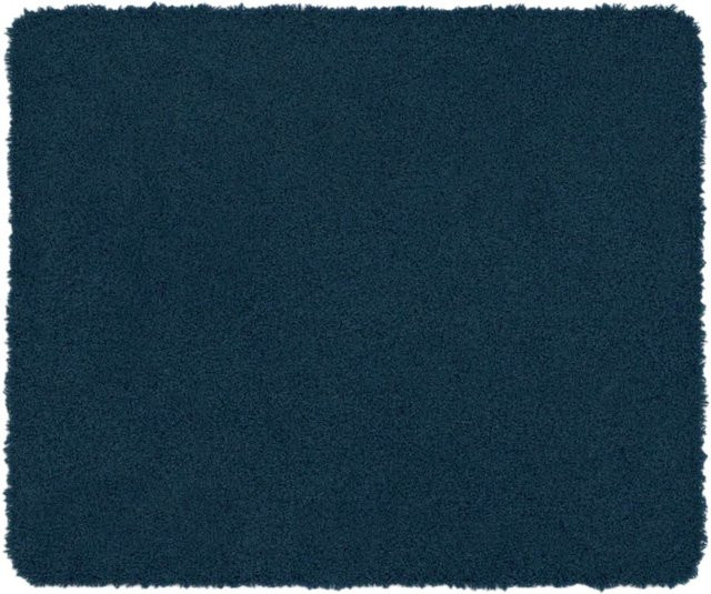 Badematte LANA in Anthrazit und Blau, rechteckig, pflegeleicht und unterfahrheizungstauglich - Bild 1