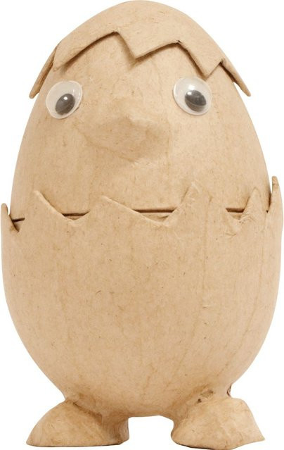 DÉCOPATCH Schachtel Küken aus Pappmaché in Braun für Ostern und Frühling - Bild 1