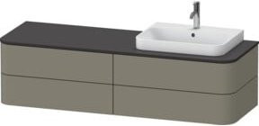Duravit Waschtischunterschrank Happy D.2 Plus in Grau Hochglanz, Wandhängend, B/T: 160 x 55 cm - Bild 1