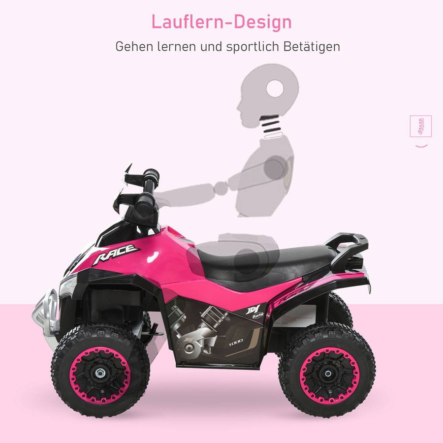 HOMCOM Kinder-Rutschfahrzeug mit Licht und Musik Rosa 18-36 Monate - Bild 3