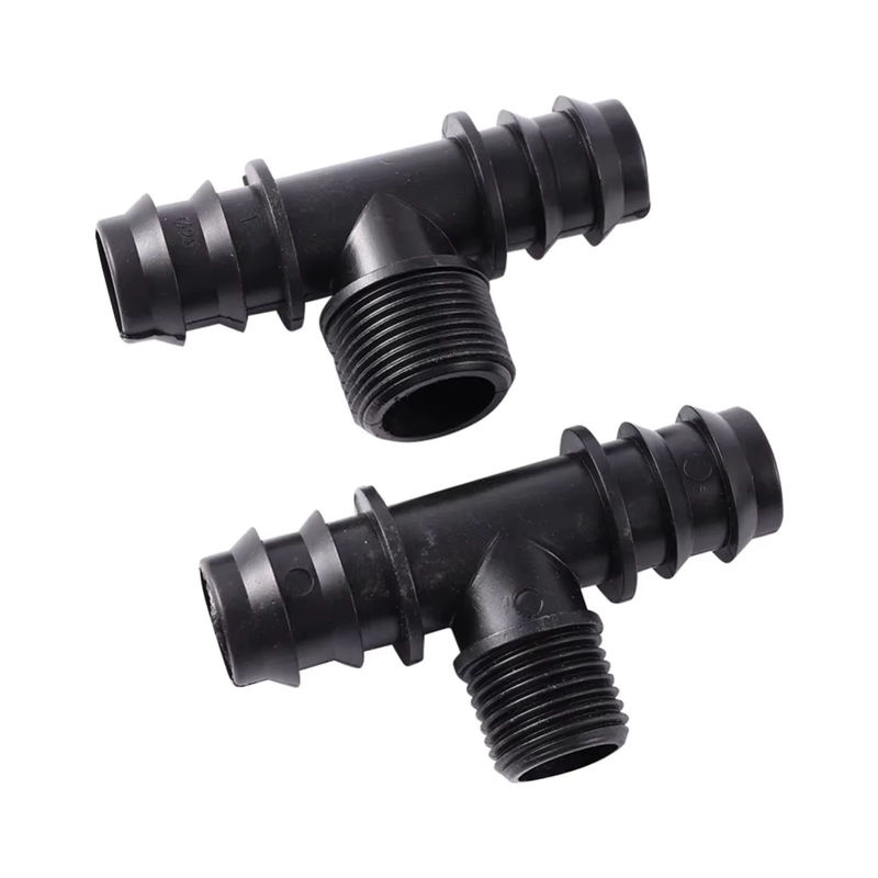 Bewässerungs-Adapter Set mit Außengewinde und Schlauchverbinder für Gartenbewässerung, T-Stück, Winkelstück und Endstopfen, 1/2 Zoll und 3/4 Zoll - Bild 2