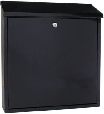 Rottner Briefkasten Firenze Wandmontage aus Stahlblech mit Zylinderschloss in Schwarz-Grau, B: 36,5 cm, T: 11,5 cm, H: 39,0 cm - Bild 1