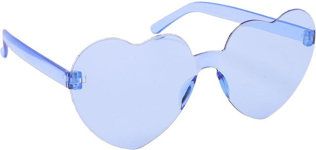 FireZY Herz-Sonnenbrille, randlos, blau, Kunststoff, Damen - Bild 1