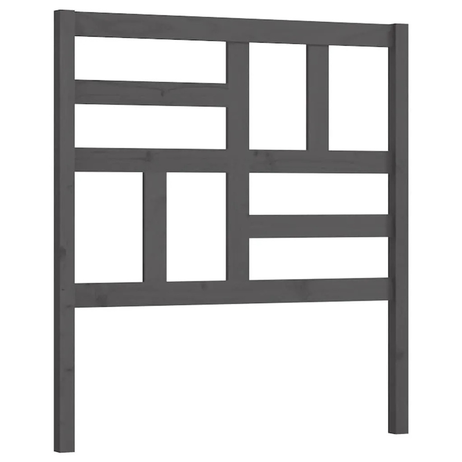 vidaXL Bett-Kopfteil aus Kiefer-Massivholz in Grau, B/T/H: 81 x 4 x 104 cm - Bild 2