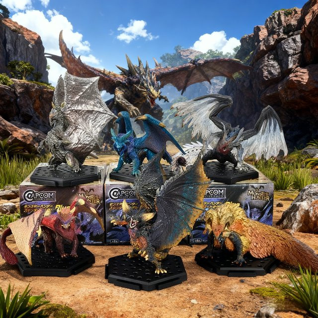 Fondjoy Monster Hunter Actionfiguren, Teostra Kulve Taroth Lunastra Kushala Daora - Bild 1