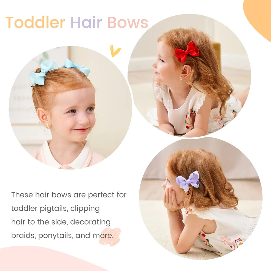 KIDS BOWS Haarschleifen-Clips, Ripsband, 7,6 cm, Kinder - Bild 2