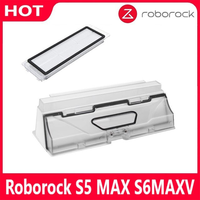 Roborock Ersatz-Staubbox mit Filterzubehör für S5 MAX und S6 MaxV in Transparent - Bild 1