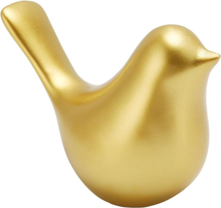 GoolRC Dekorative Goldene Kleine Vögel Statue aus Kunstharz und Metall für dein Wohnzimmer - Bild 1
