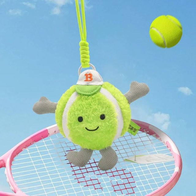 Kidsly Tennisball Plüschtier Anhänger, grün, 12cm - Bild 1
