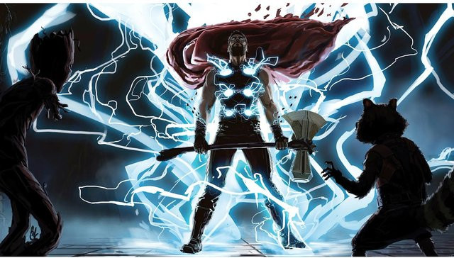 Komar Vliesfototapete Thor God of Thunder multicolour B: 500 cm, H: 280 cm - Bild 1