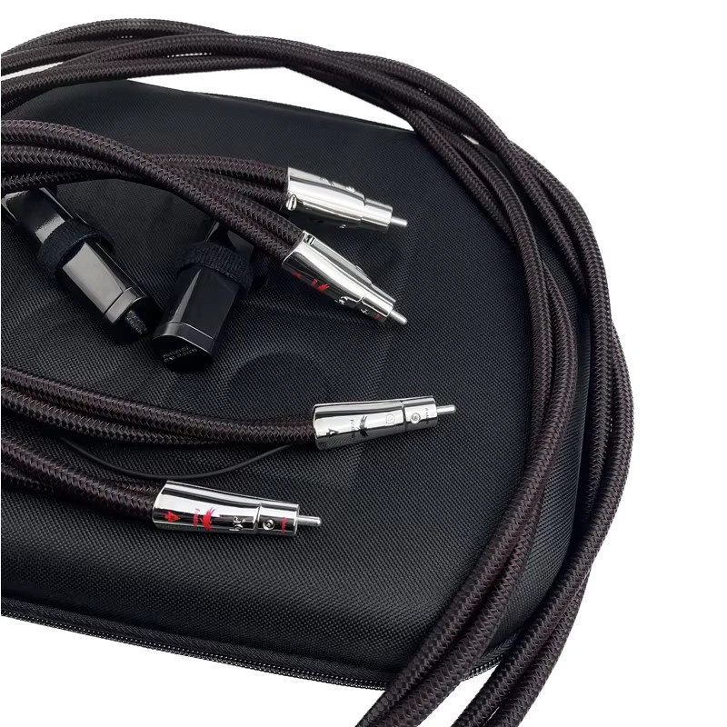 CUICUI EGG Hi-End Firebird RCA Kabel PSS Sterling Silber in Schwarz für HiFi Audio Verbindungen - Bild 2