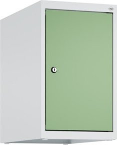 C+P Aufsatzschrank 7035/6011 mit Zylinderschloss und 1 Abteil, B/H/T: 50 x 50 x 30 cm, Stahl, Lichtgrau/Resedagrün - Bild 1