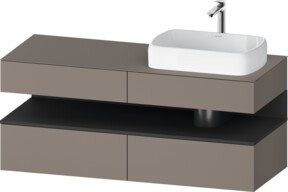 Duravit Waschtischunterschrank Qatego in Grau, B/T/H: 140 x 55 x 60 cm - Bild 1