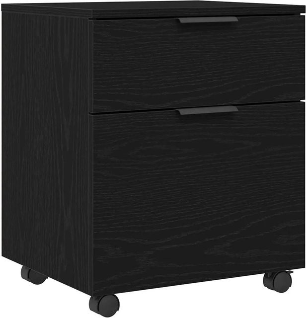 vidaXL Aktenschrank in Schwarz und Eichen-Optik aus Holzwerkstoff, B/T/H: 45 x 38 x 54 cm - Bild 1