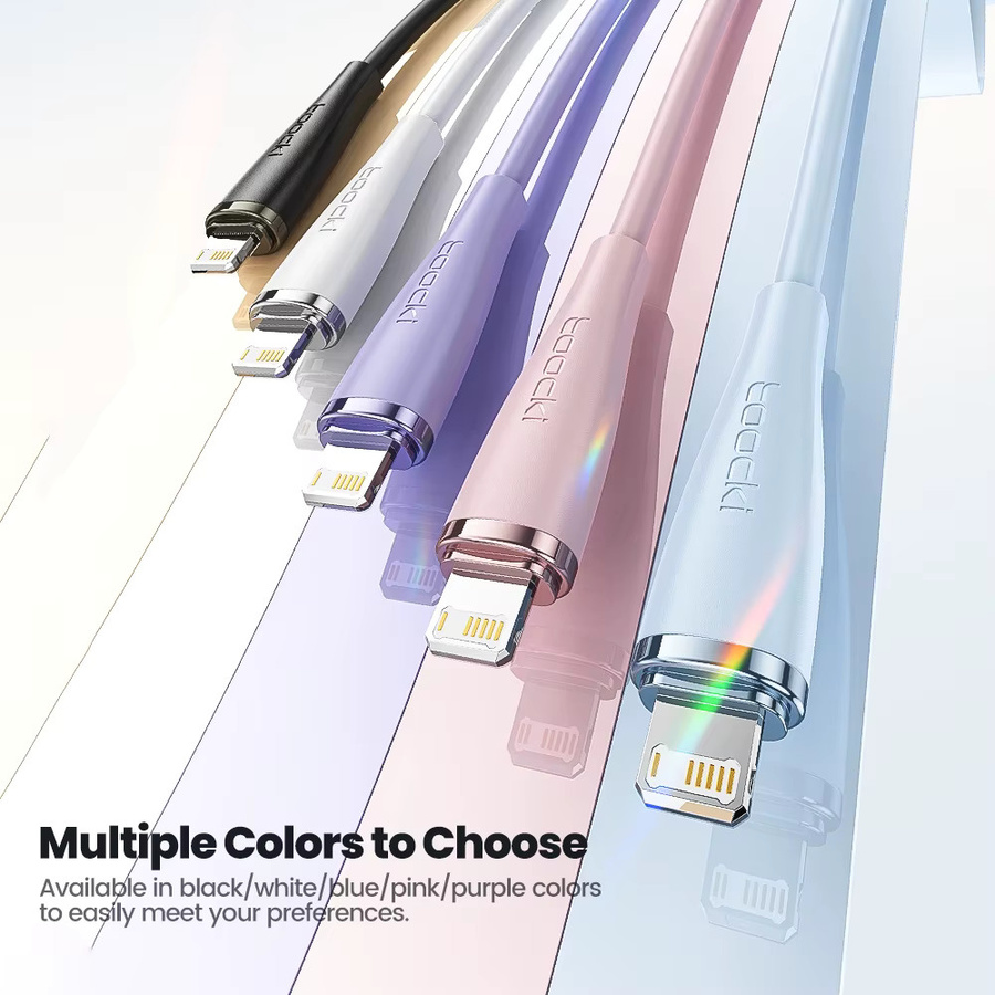 Toocki USB-A zu Lightning Schnellladekabel für iPhone und iPad in Grau - Bild 3
