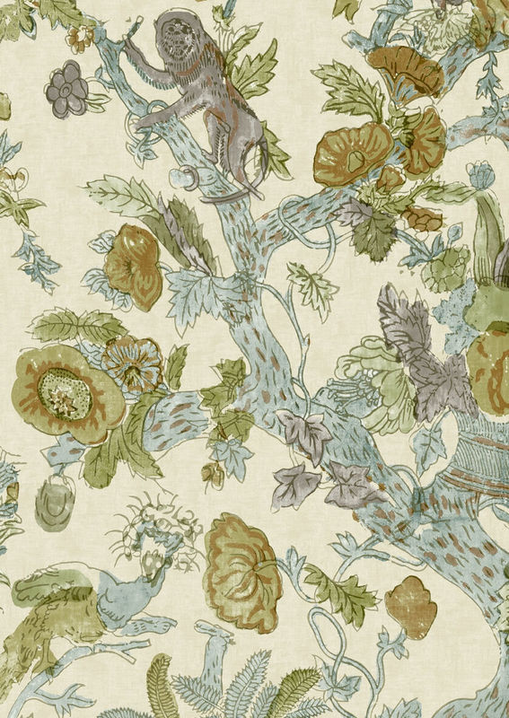 Lewis & Wood Tapete Wild Thing Ginger Kiwi in Multicolour mit Tier- und Botanikmotiven - Bild 3