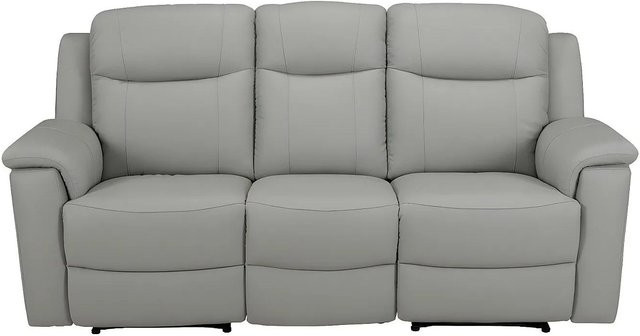 Vente-unique Relaxsofa Evasion in Hellgrau mit verstellbarer Kopfstütze, Breite: 205 cm - Bild 1