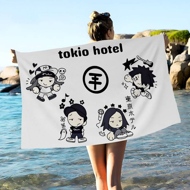 JMG Household Supplies Mikrofaser Strandtuch T-Tokio H-Hotel in Weiß, Saugfähig und Schnelltrocknend, Größe: 30 x 30 cm - Bild 1