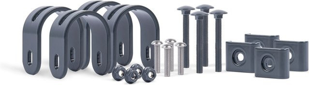 Chaussee Zaunfeldhalter-Set aus Aluminium in Anthrazit - Bild 1