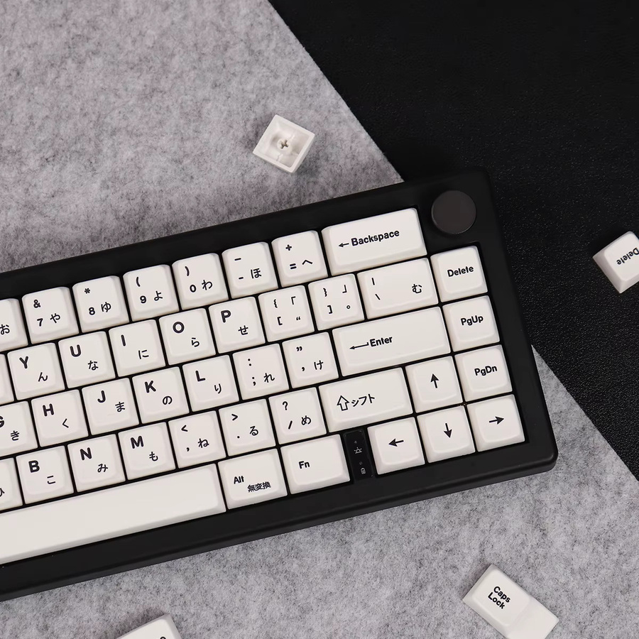 Venit Keys PBT Tastenkappen im MDA-Profil, 151 Tasten, Weiß, Japanisches Design für mechanische MX-Tastaturen - Bild 5