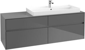 V&B Waschtischunterschrank Collaro in Grau mit LED-Beleuchtung B/T/H: 160 x 54,8 x 50 cm - Bild 1