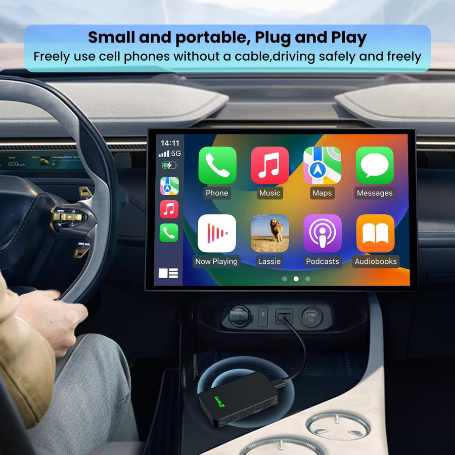CarlinKit 5.0 2Air Wireless CarPlay und Android Auto Adapter in Schwarz mit Wi-Fi und Bluetooth - Bild 4
