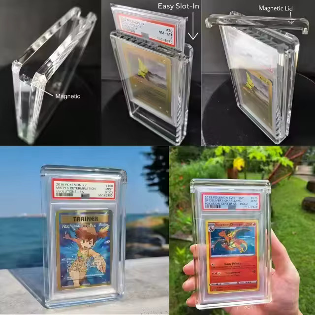 Magnetischer Acryl-Ständer für PSA CGC BGS Graded Card Display Case transparent - Bild 5