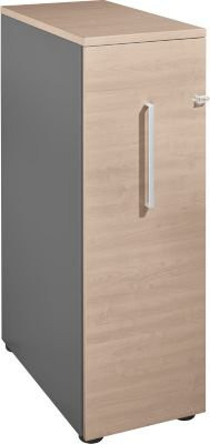 Schäfer Shop Genius Hochcontainer in Anthrazit und Eiche-Dekor, B: 43,5 cm, T: 80 cm, H: 129,6 cm - Bild 1
