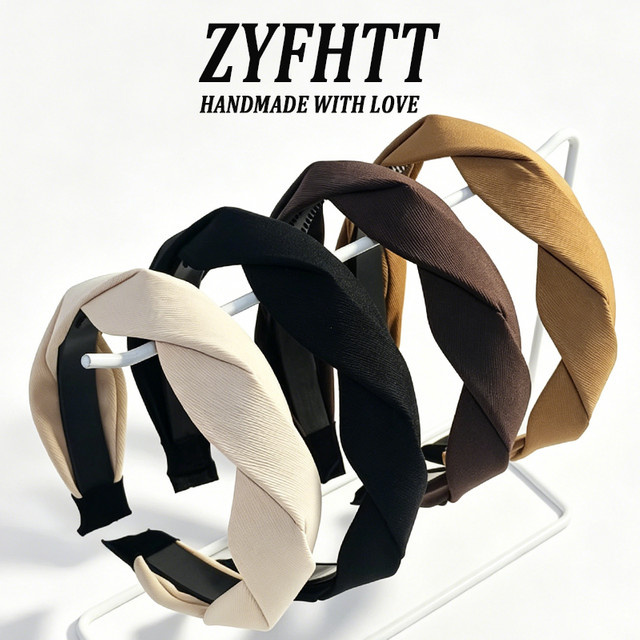 ZYFHTT Stirnband mit breitem Rand und gedrehtem Design, Damen - Bild 1