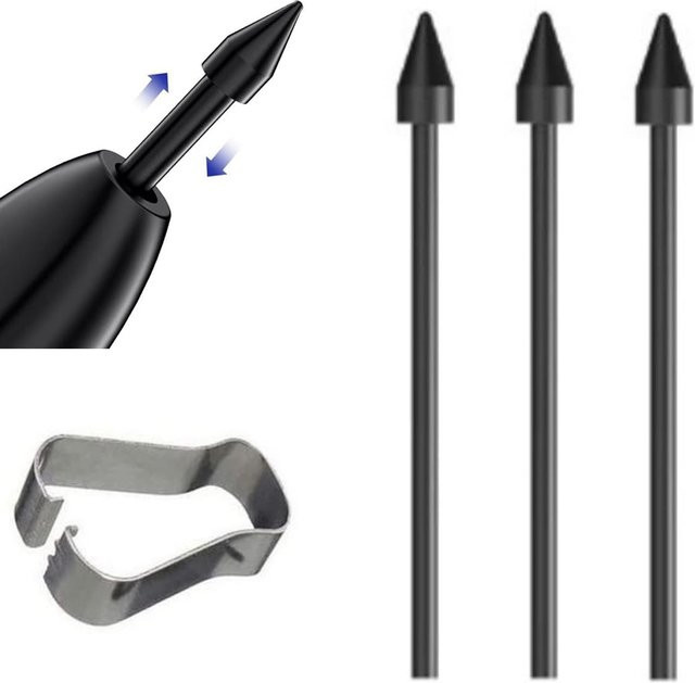 Samsung Ersatzspitzen für Galaxy S22 Ultra, S23 Ultra, S24 Ultra, S25 Ultra sowie Z Fold 5 und Z Fold 6 in Schwarz - Bild 1