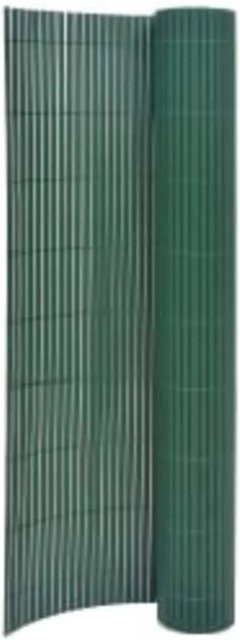 vidaXL Gartenzaun doppelseitig in Grün aus PVC, Höhe: 90 cm, Breite: 400 cm - Bild 1