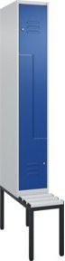 C+P Z-Spind Classic PLUS Sitzbank mit 2 Fächern und Zylinderschloss, Kunststoff-Sitzfläche, B/H/T: 212,0 x 81,5 x 30,0 cm - Bild 1