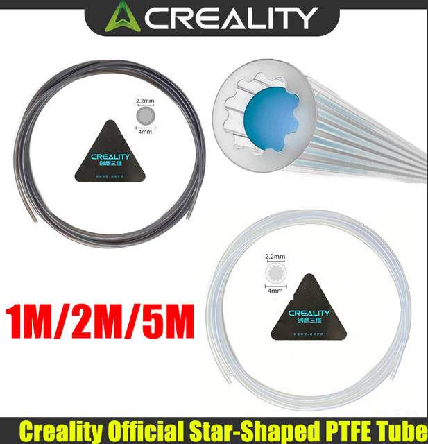 Creality PTFE-Teflonrohr mit sternförmigem Innenkanaldesign in Schwarz - Bild 1