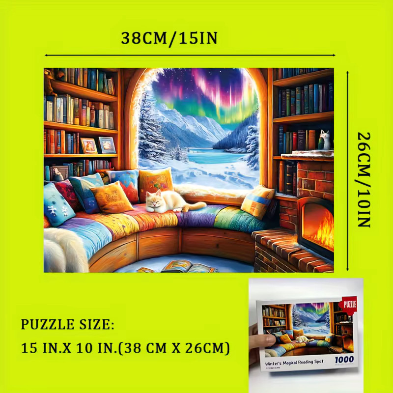 MaxRenard Mini-Puzzle, schlafendes Katzen-Design, 1.000 Teile - Bild 2