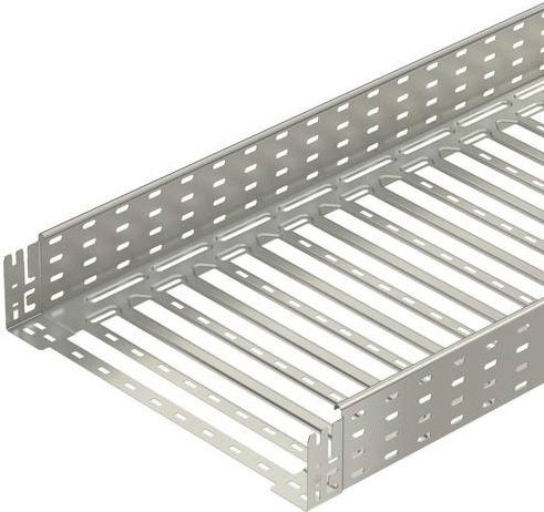 OBO Bettermann Kabelrinne 6059200, Farbe Silber, B: 500,00 mm, H: 110,00 mm, L: 3 m - Bild 1