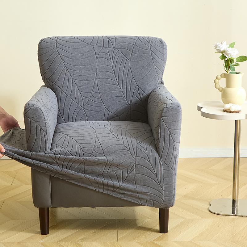 Yiran Furniture Jacquard-Sesselhülle aus Polyester, elastischer und staubdichter All-Inclusive-Sofabezug für Einzelsessel, einfarbig - Bild 2