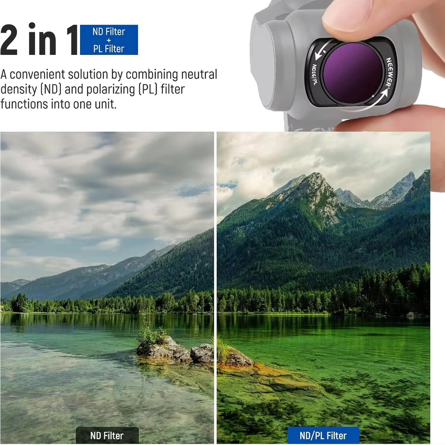 DJI OSMO Pocket 3 und Pocket 4 Objektivfilter-Set Black mit CPL, ND16, ND32, ND64, UV, Black Soft und Macro NIGHT STAR Filtern - Bild 3