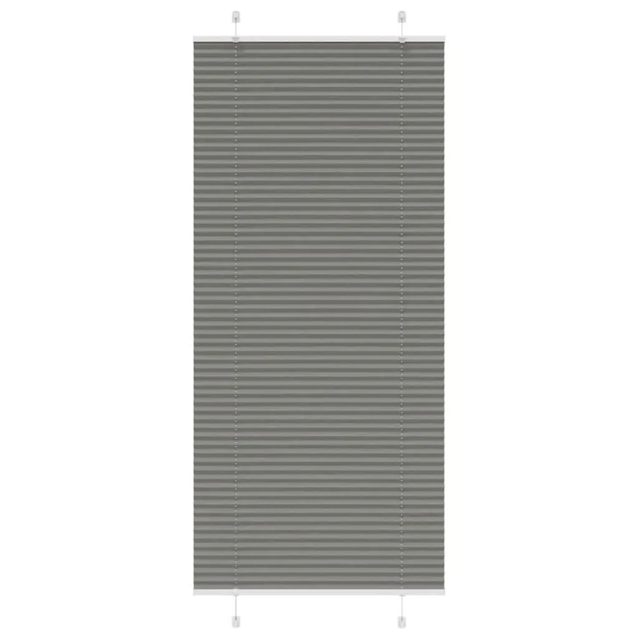 vidaXL Plissee Anthrazit, semi-transparent, Polyester, B: 100 cm, H: 200 cm - Bild 2