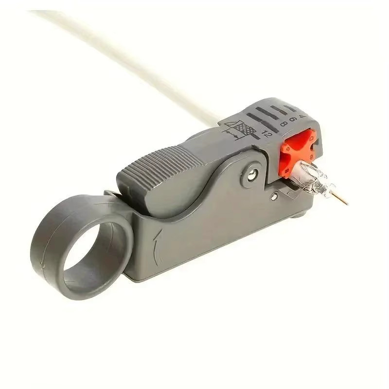 JETTING Automatische Abisolierzange für Kabel und Koaxialkabel als Abisolierwerkzeug und Kabelschneider in Grau - Bild 2
